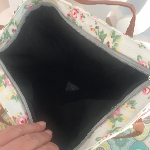 ☕️Light Blue Floral Tote - Picture 4 of 4